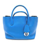 Christian Dior Blue Leather Handbag Shoulder Bag Tote Bag