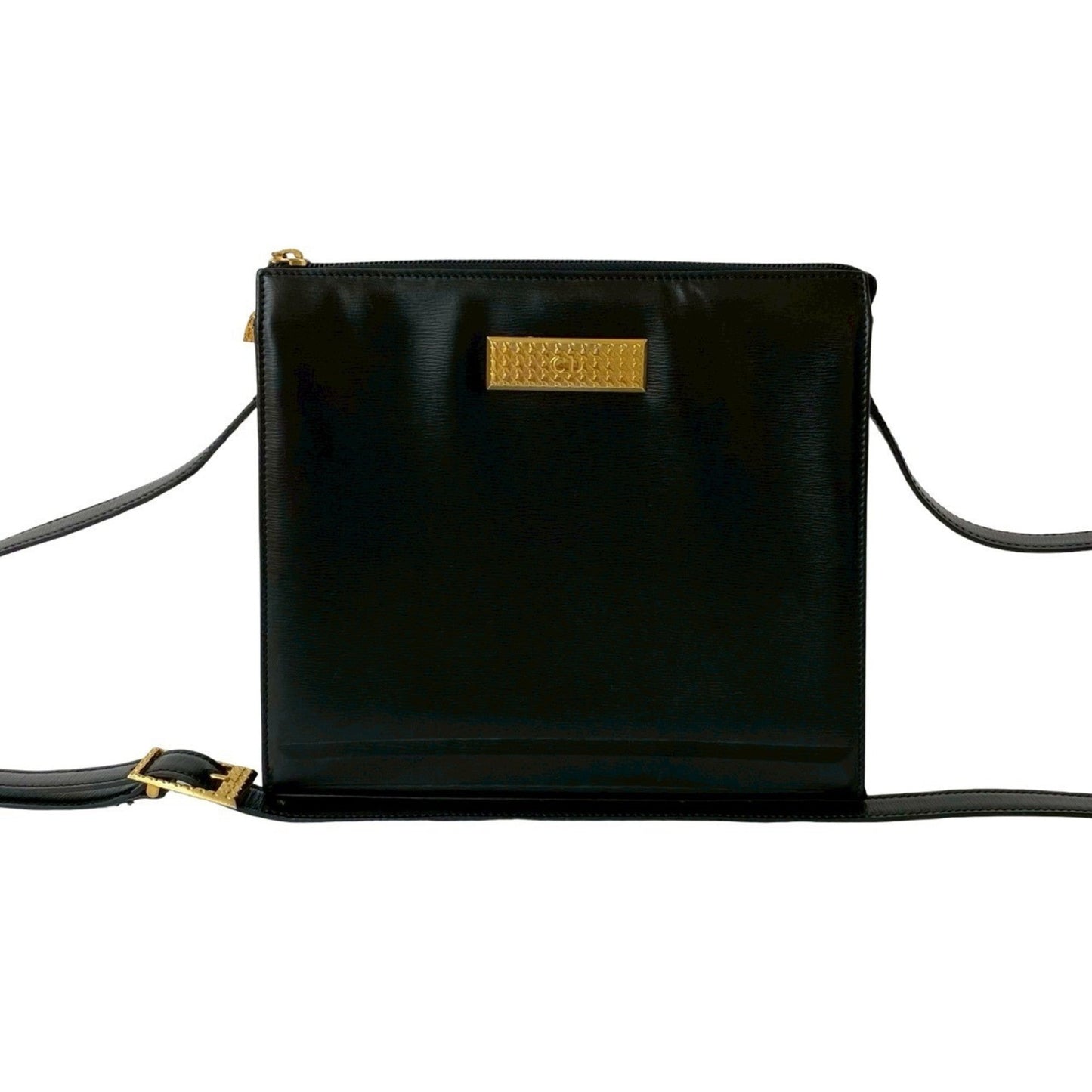 Christian Dior Black Leather Pochette Shoulder Bag Style 5