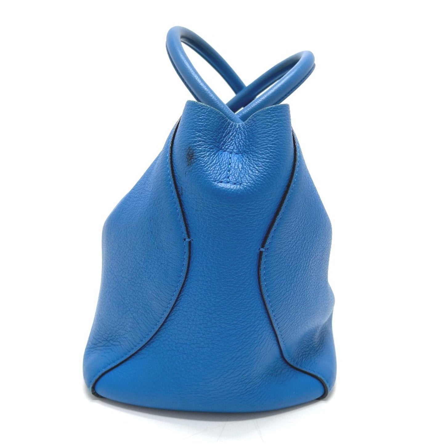 Christian Dior Blue Leather Tote Bag Leather