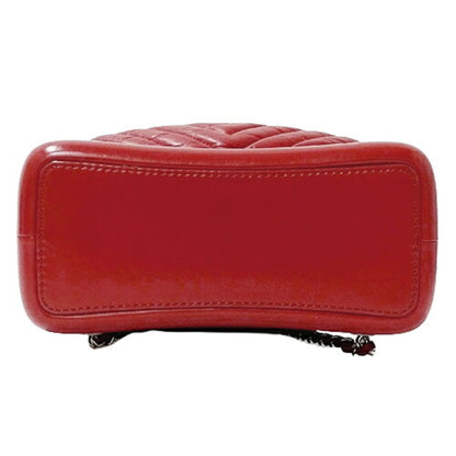 Chanel Bag Gabrielle de Chanel Small Backpack Women's Leather Red Chain Compact