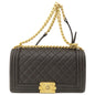 Chanel Boy Chain Shoulder Bag Caviar Skin Women's Chanel