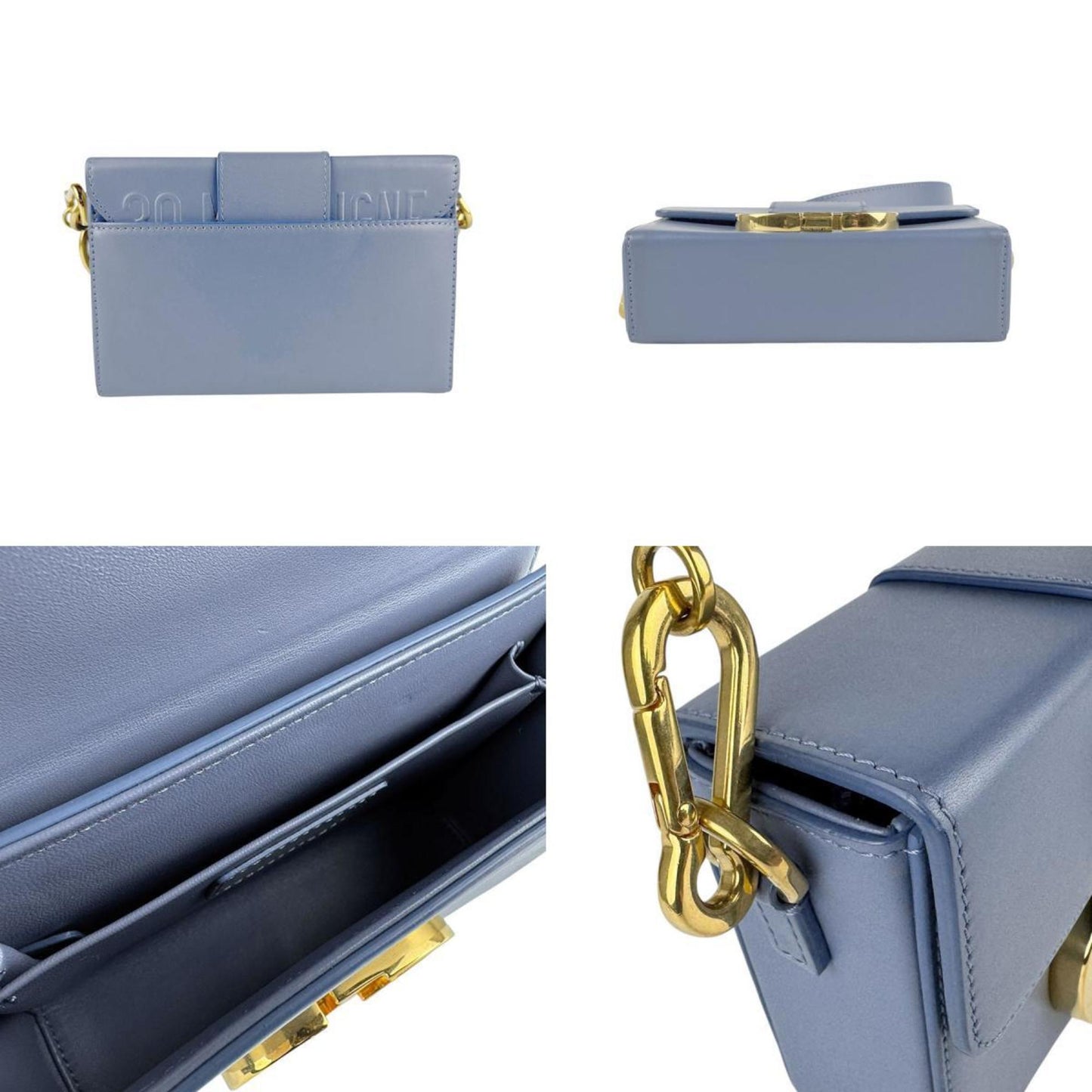 Christian Dior Blue Leather Shoulder Bag Style 5