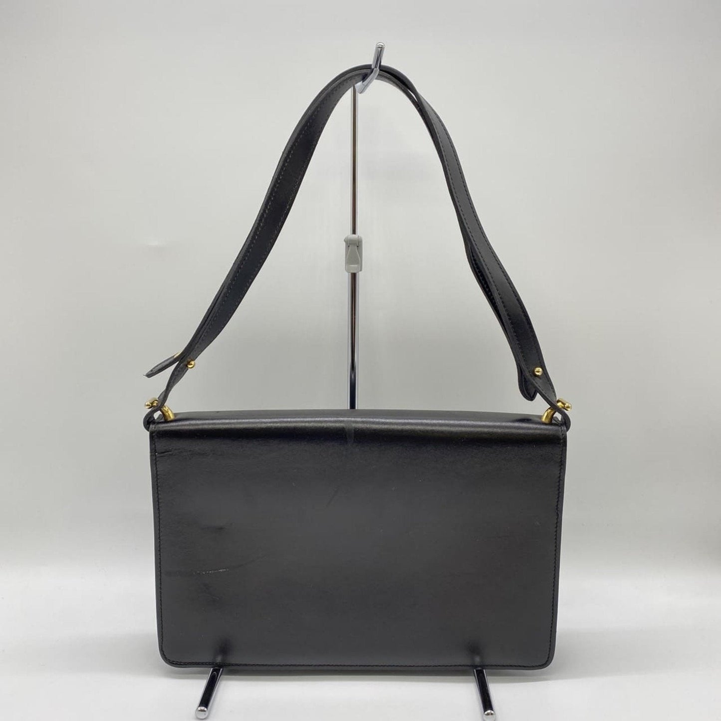 Christian Dior Black Leather Shoulder Bag Style 14