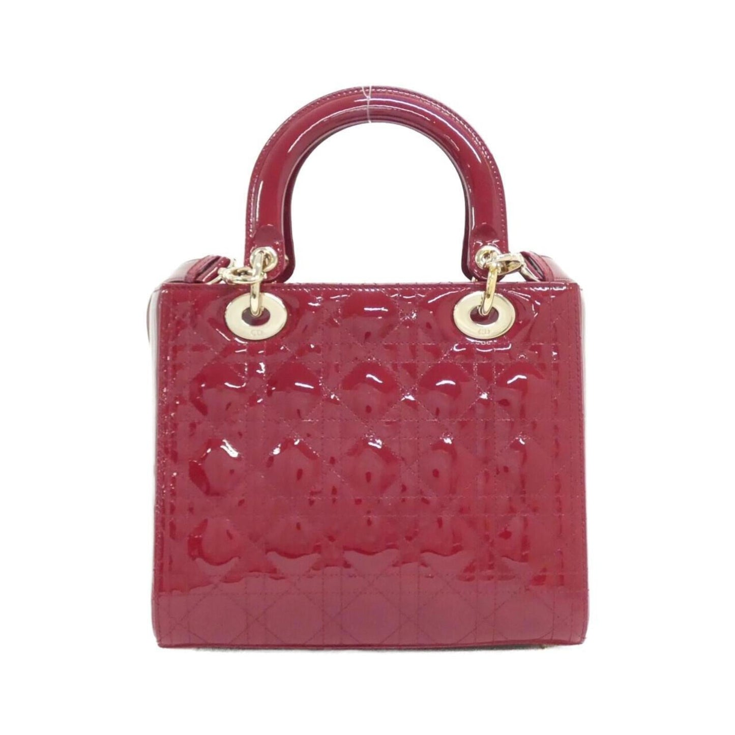 Christian Dior Cherry Red Leather Handbag Leather