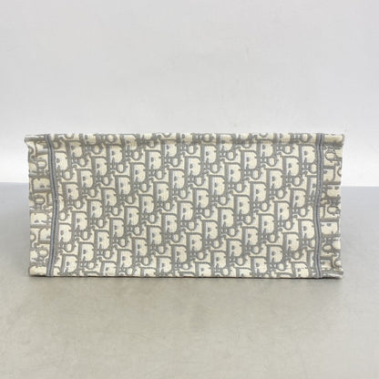 Christian Dior Gray White Canvas Tote Bag