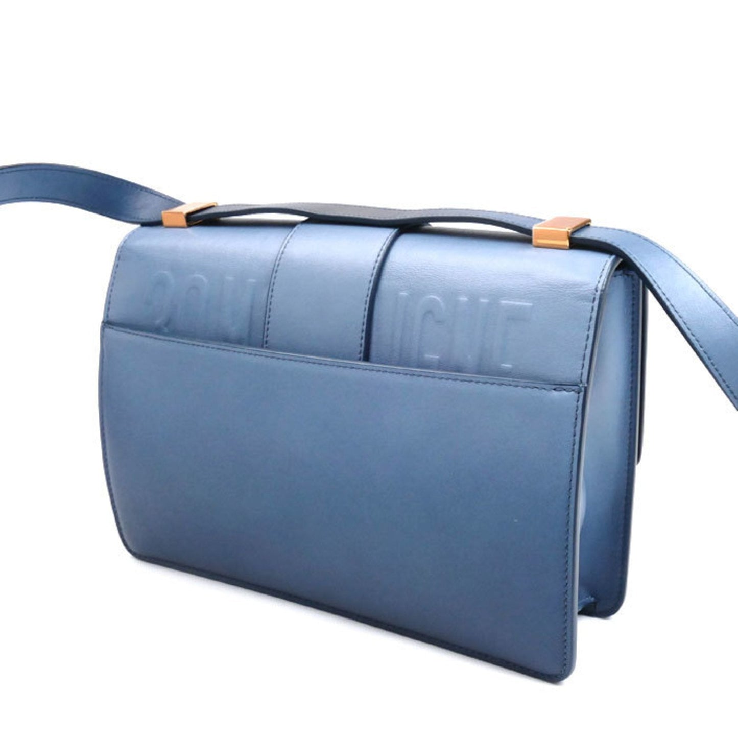 Christian Dior Blue Leather Shoulder Bag Leather