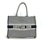 Christian Dior Black White Canvas Shoulder Bag Tote Bag Canvas