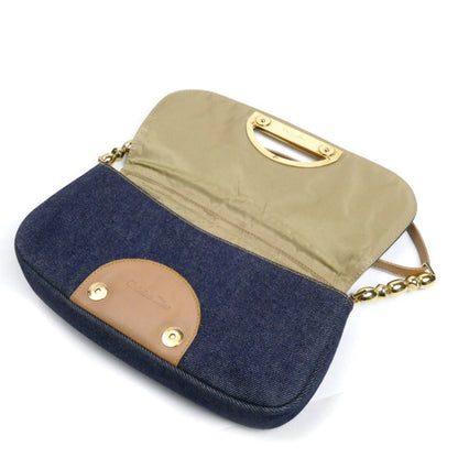 Christian Dior Blue Denim Shoulder Bag ()
