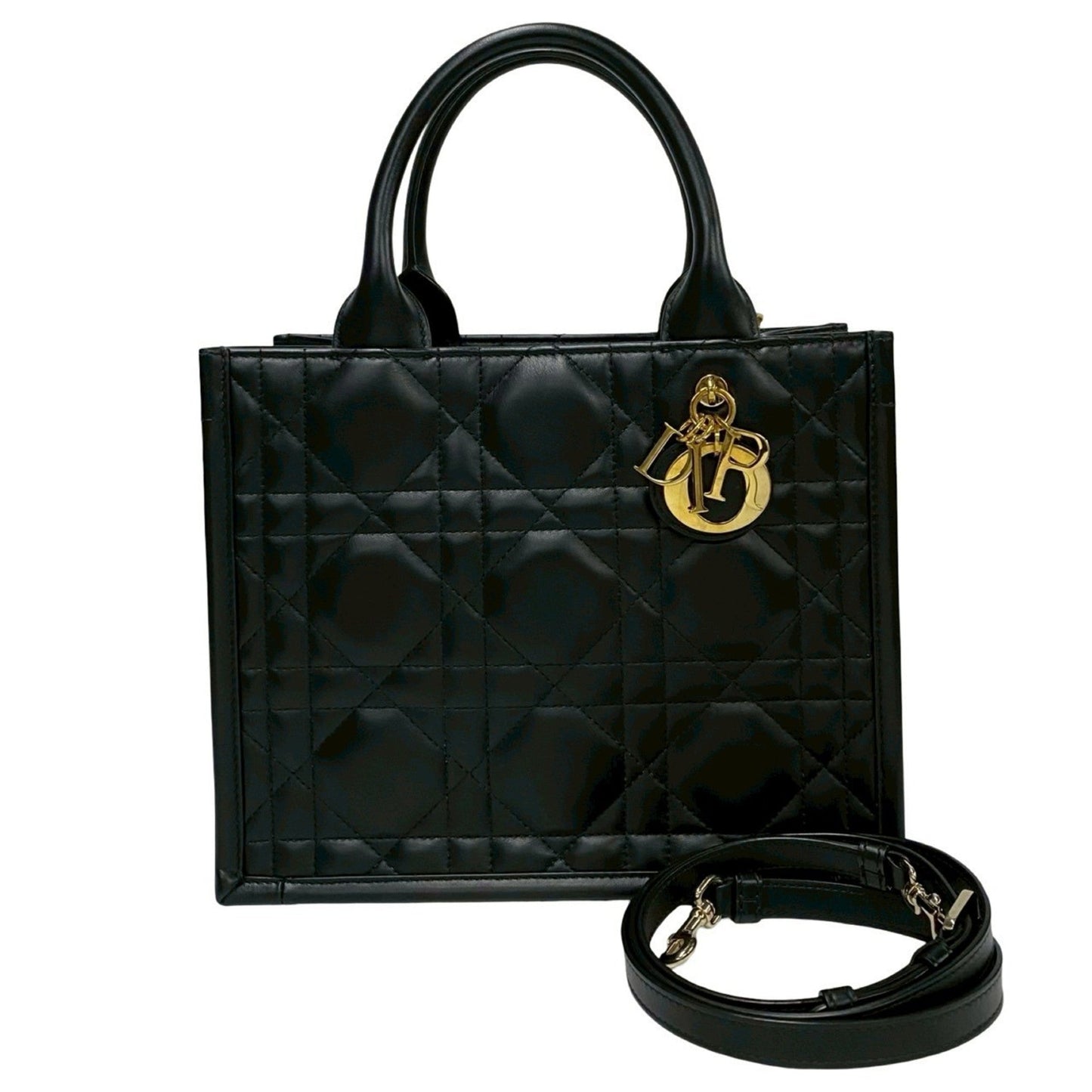 Christian Dior Black Leather Handbag Shoulder Bag Style 8