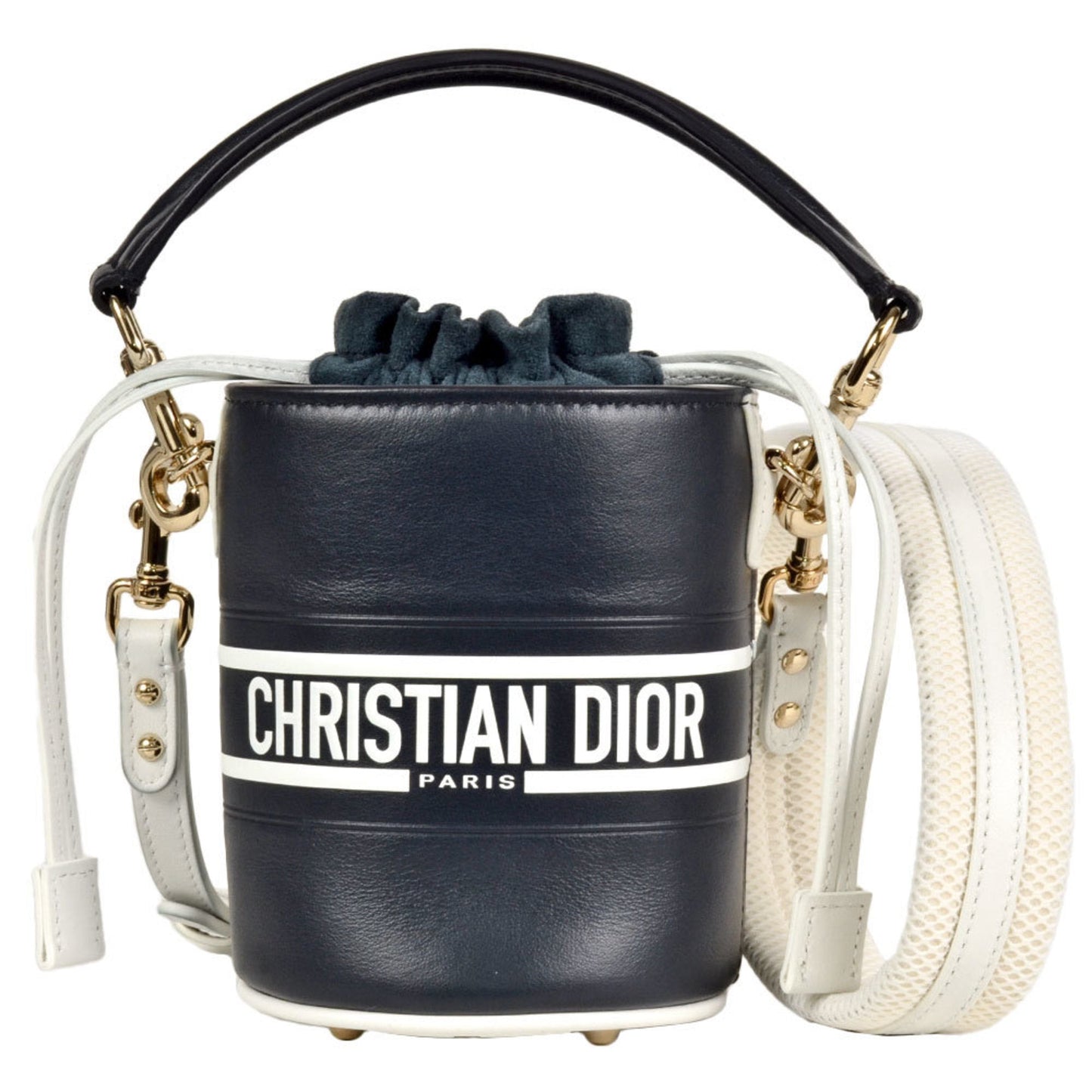 Christian Dior Black Leather Handbag Shoulder Bag Leather