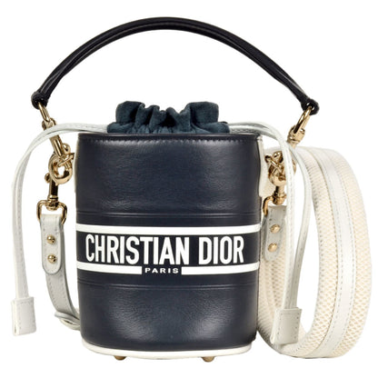 Christian Dior Black Leather Handbag Shoulder Bag Leather