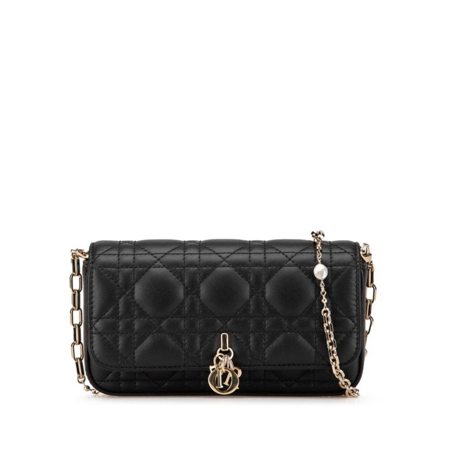 Christian Dior Black Leather Shoulder Bag Style 6