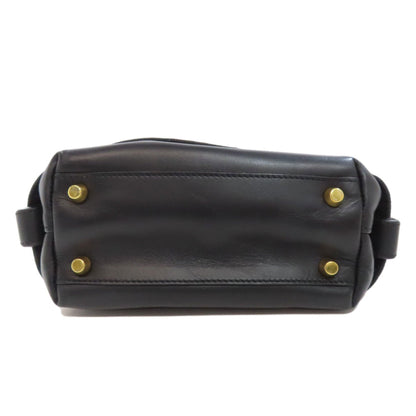 Christian Dior Black Leather Shoulder Bag Style 38
