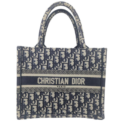 Christian Dior Navy Canvas Handbag Tote Bag