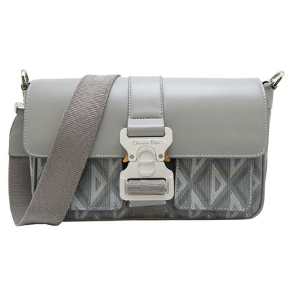 Christian Dior Gray Leather Shoulder Bag Style 3