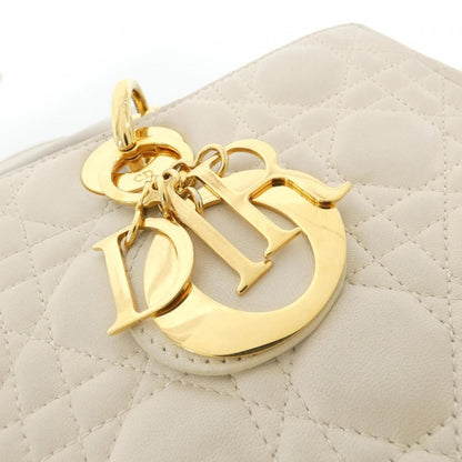 Christian Dior Ivory Leather Handbag