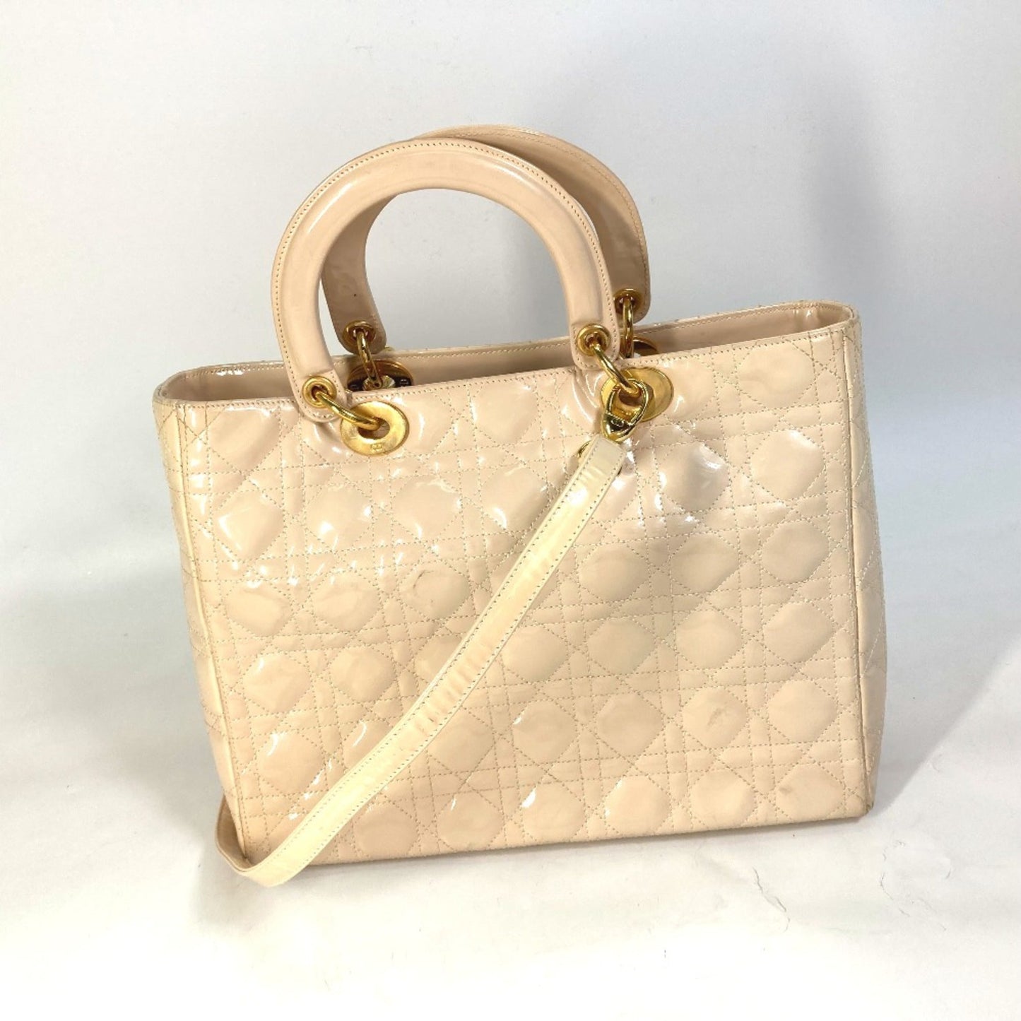 Christian Dior Beige Leather Handbag Style 5