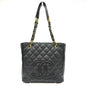 Chanel Bag Caviar Skin Chain Shoulder PST Tote Leather Black