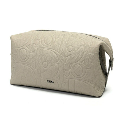 Christian Dior Gray Leather Pouch