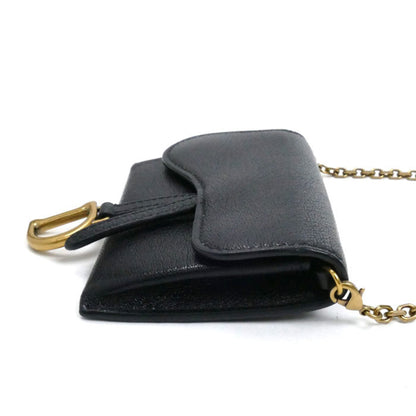 Christian Dior Black Leather Shoulder Bag Style 21
