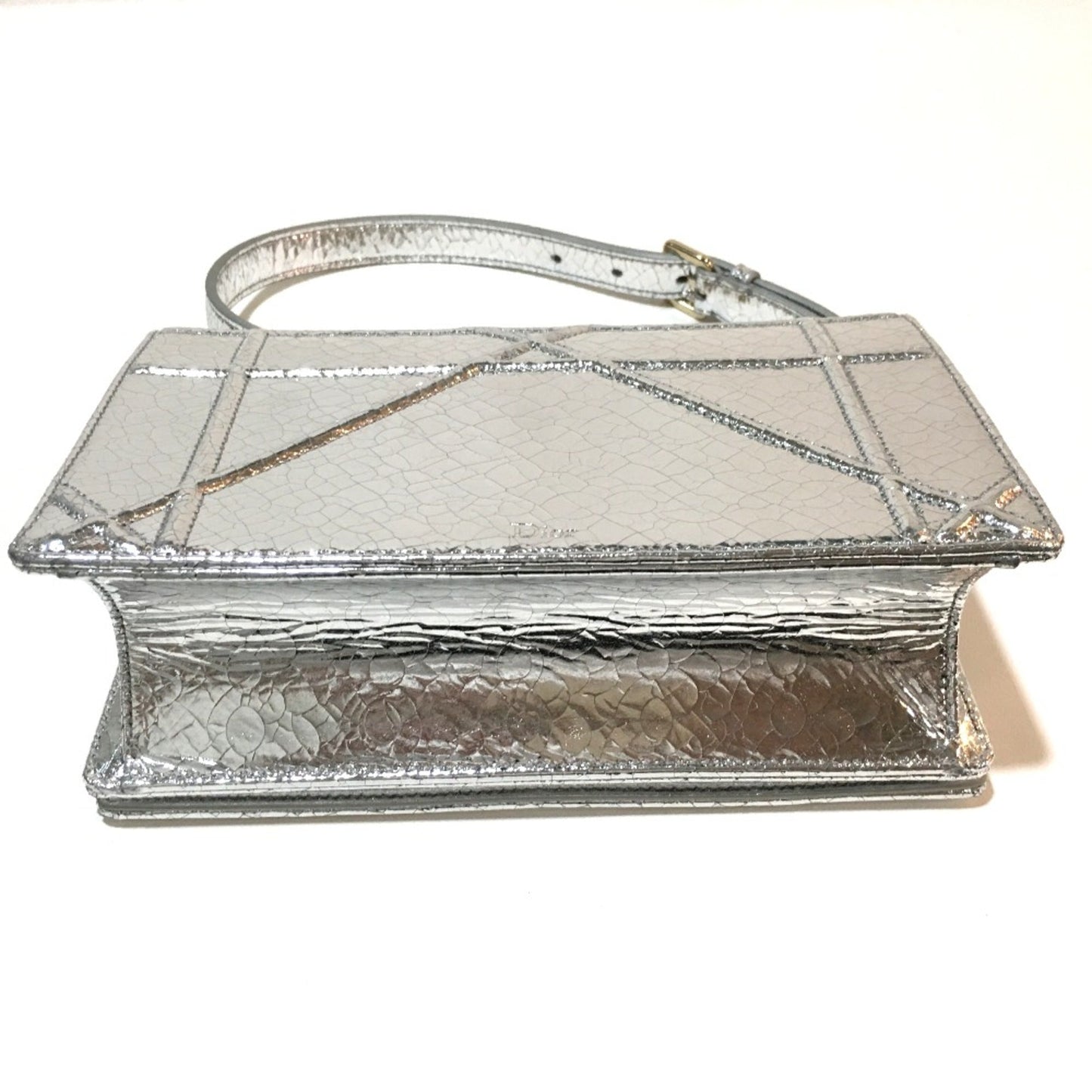 Christian Dior Silver Leather Shoulder Bag Leather