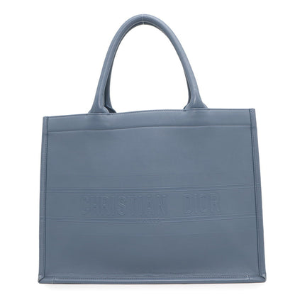 Christian Dior Blue Leather Tote Bag