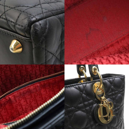 Christian Dior Black Leather Handbag Shoulder Bag Style 2