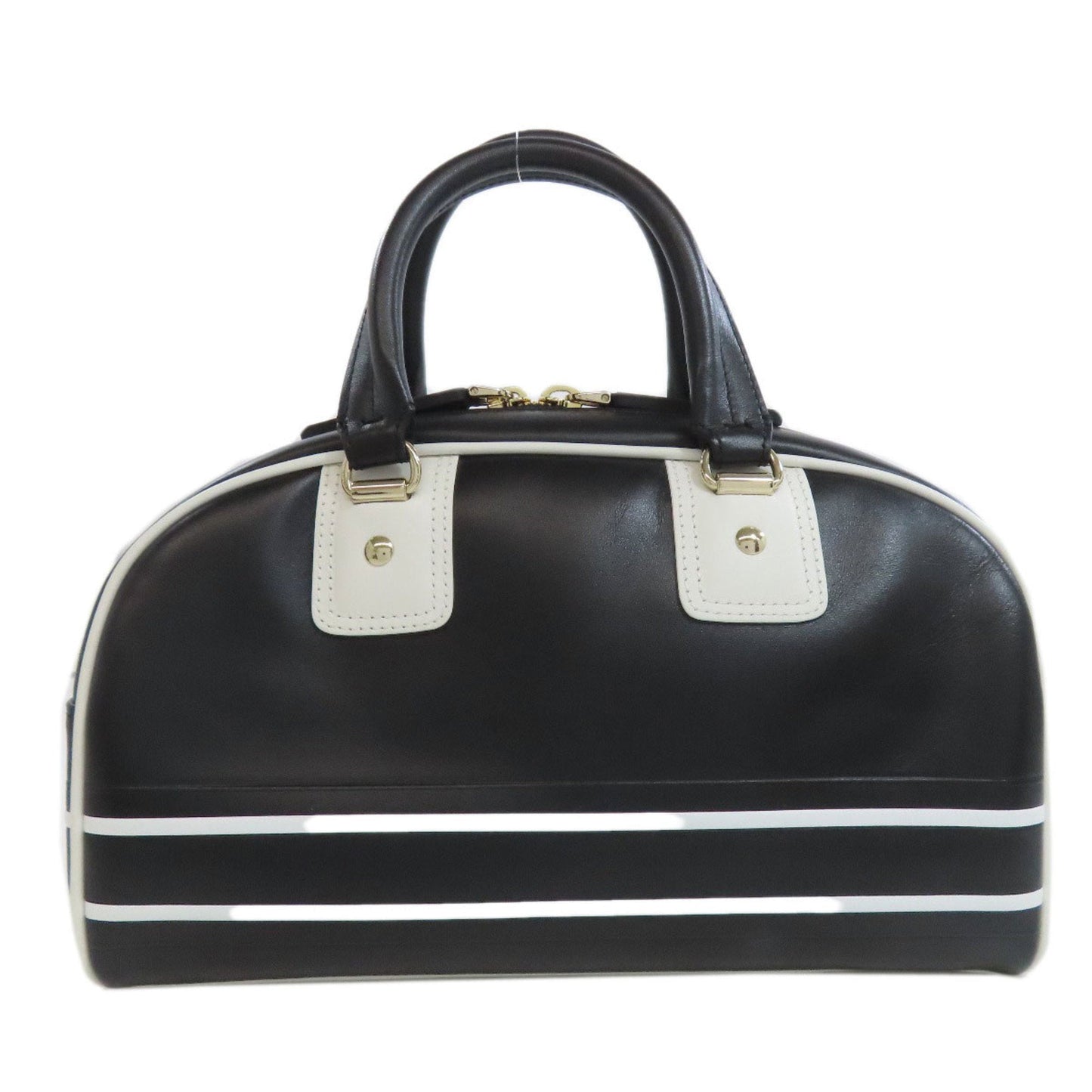 Christian Dior Black White Leather Handbag Style 3