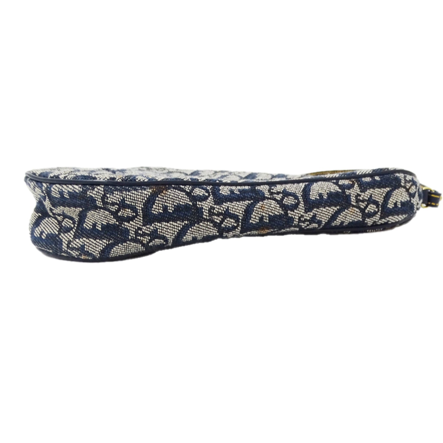 Christian Dior Blue Jacquard Shoulder Bag Jacquard
