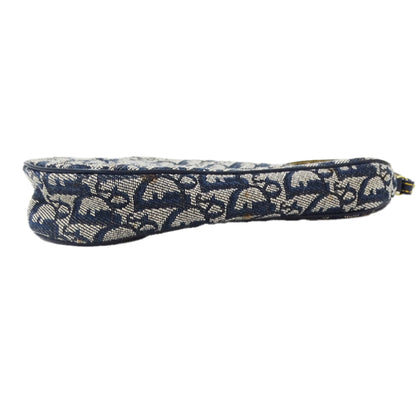 Christian Dior Blue Jacquard Shoulder Bag Jacquard