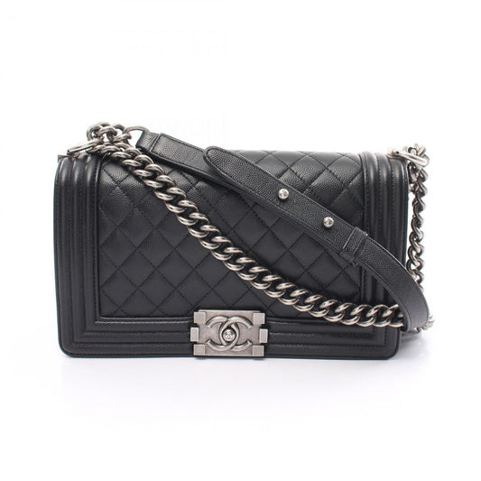 Chanel Boy Caviar Black Shoulder Bag Style 2