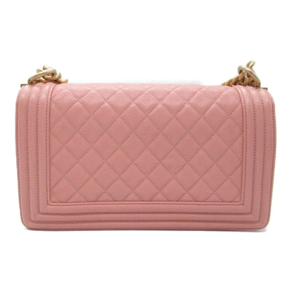Chanel Boy Chanel Chain Shoulder Bag Caviar Skin (Grained Calf) Women's Pink