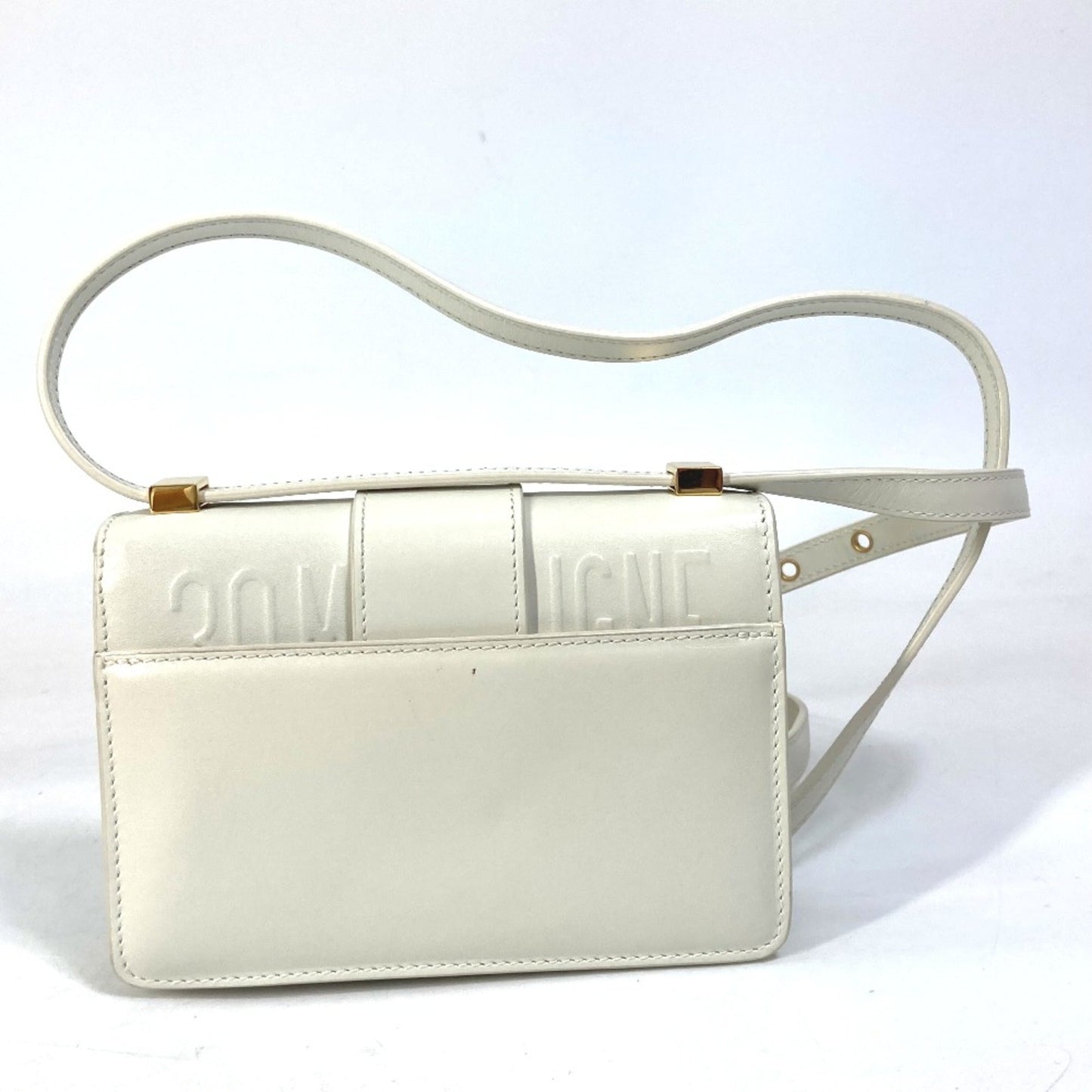 Christian Dior White Leather Shoulder Bag Style 2