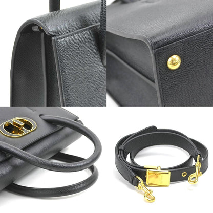 Christian Dior Black Leather Handbag Shoulder Bag Style 6