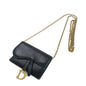Christian Dior Black Leather Shoulder Bag Style 21