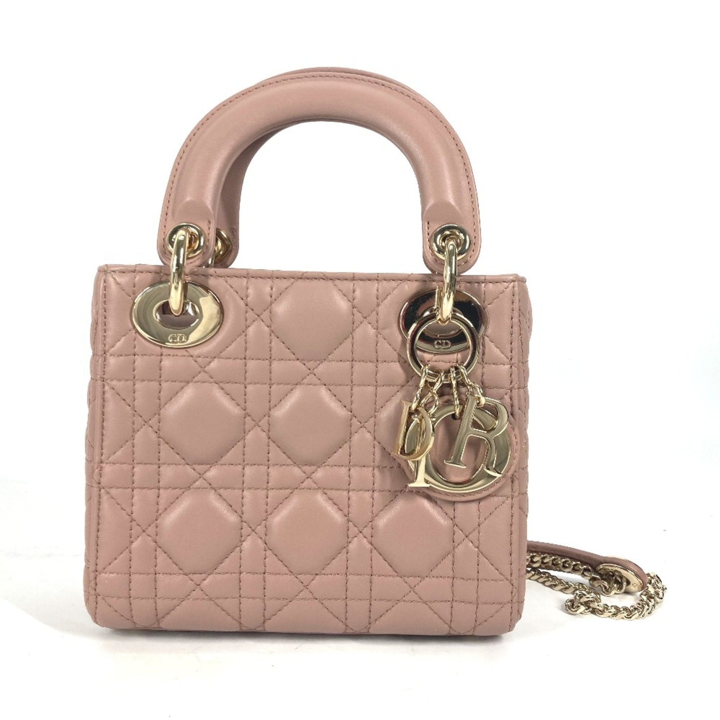 Christian Dior Beige Leather Handbag Style 6