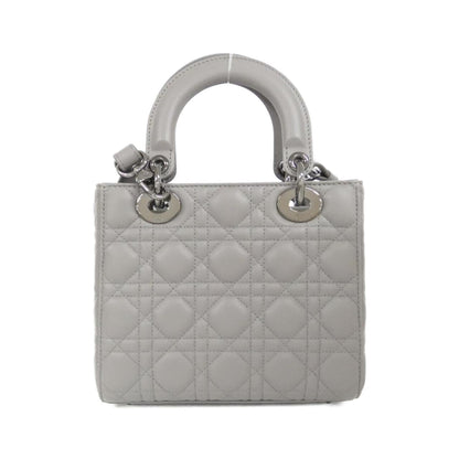 Christian Dior Gray Leather Handbag