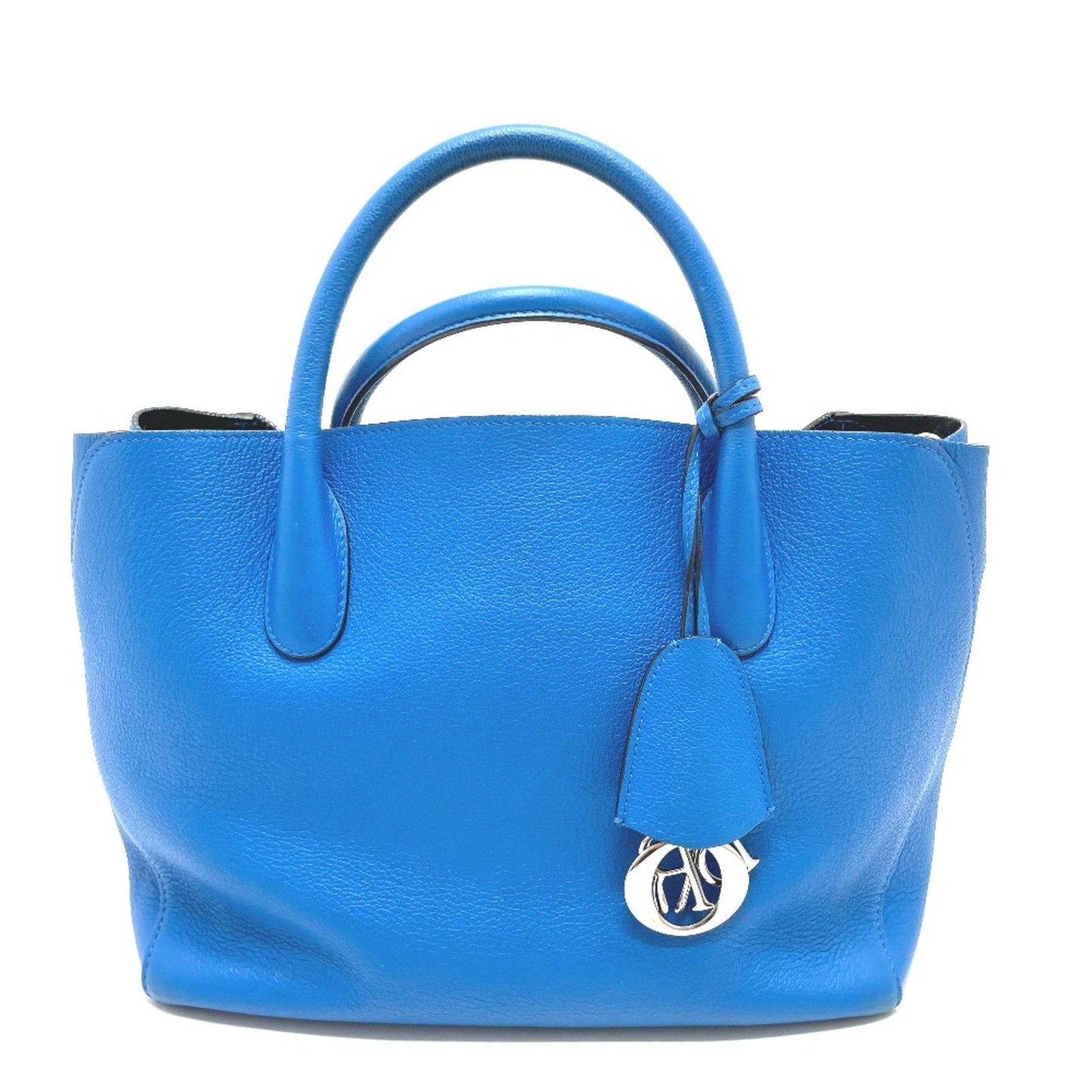 Christian Dior Blue Leather Tote Bag Leather