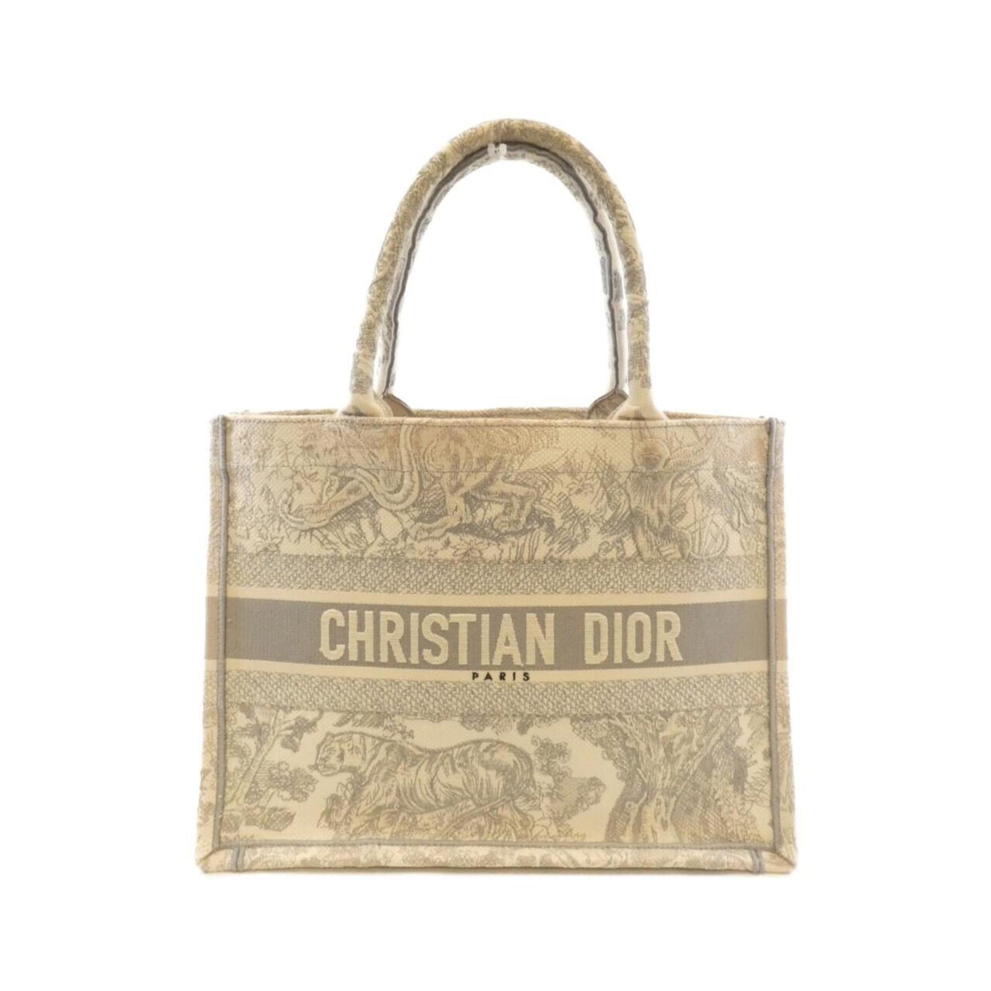 Christian Dior Gray Canvas Handbag