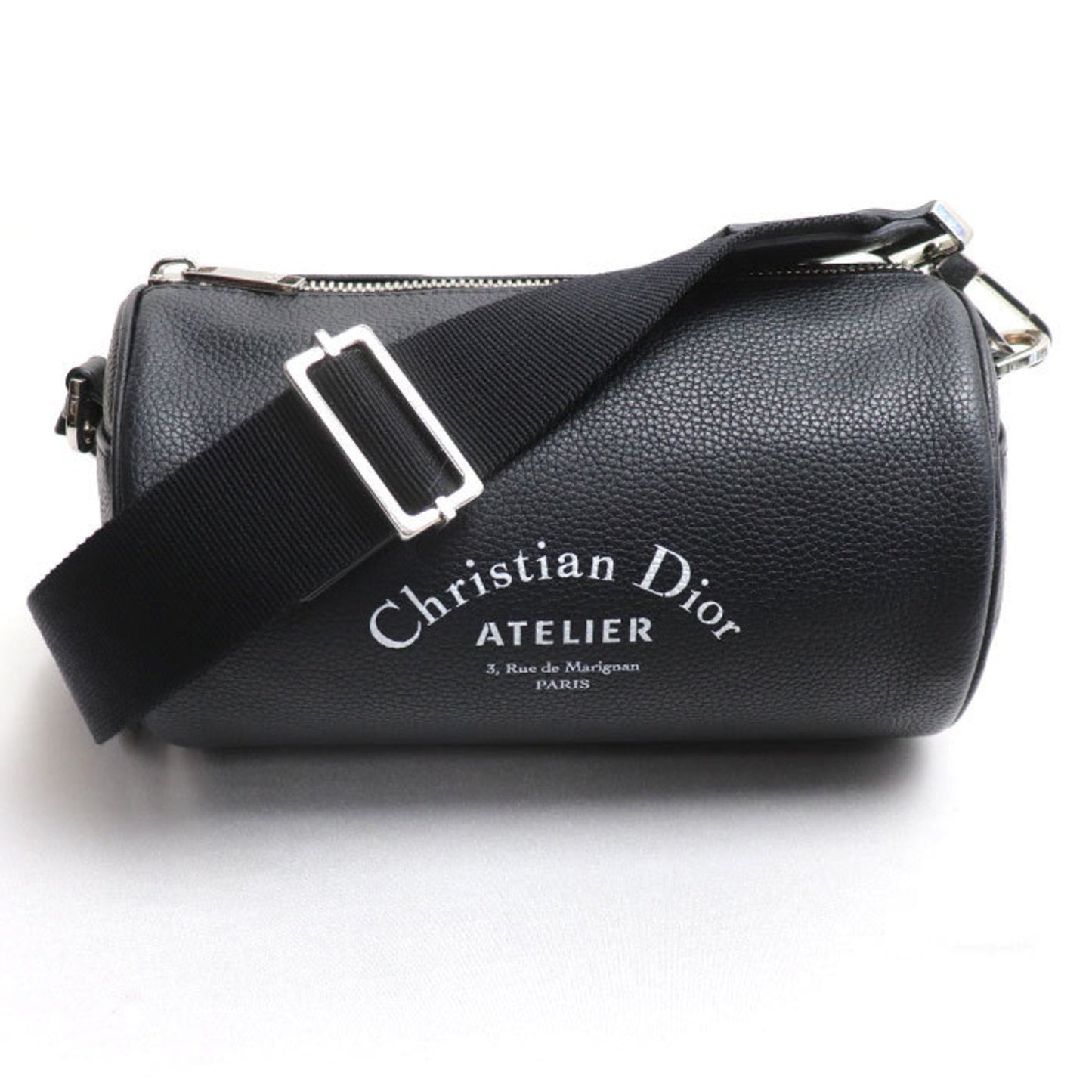 Christian Dior Black Leather Shoulder Bag Style 43