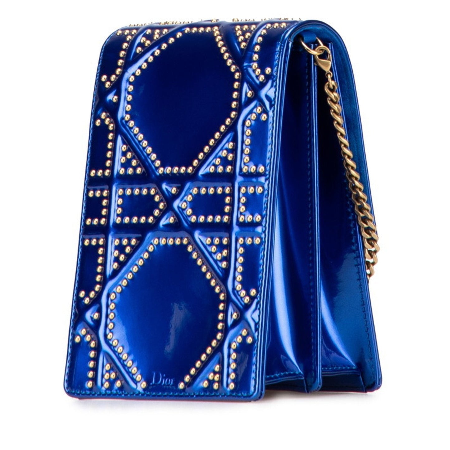 Christian Dior Blue Leather Shoulder Bag Style 4