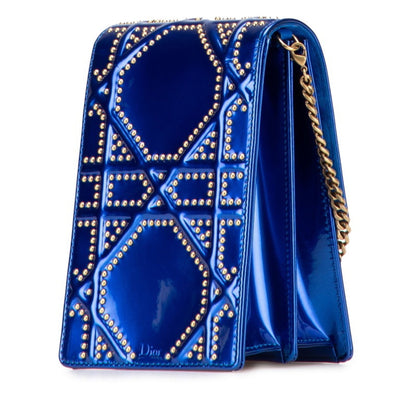 Christian Dior Blue Leather Shoulder Bag Style 4