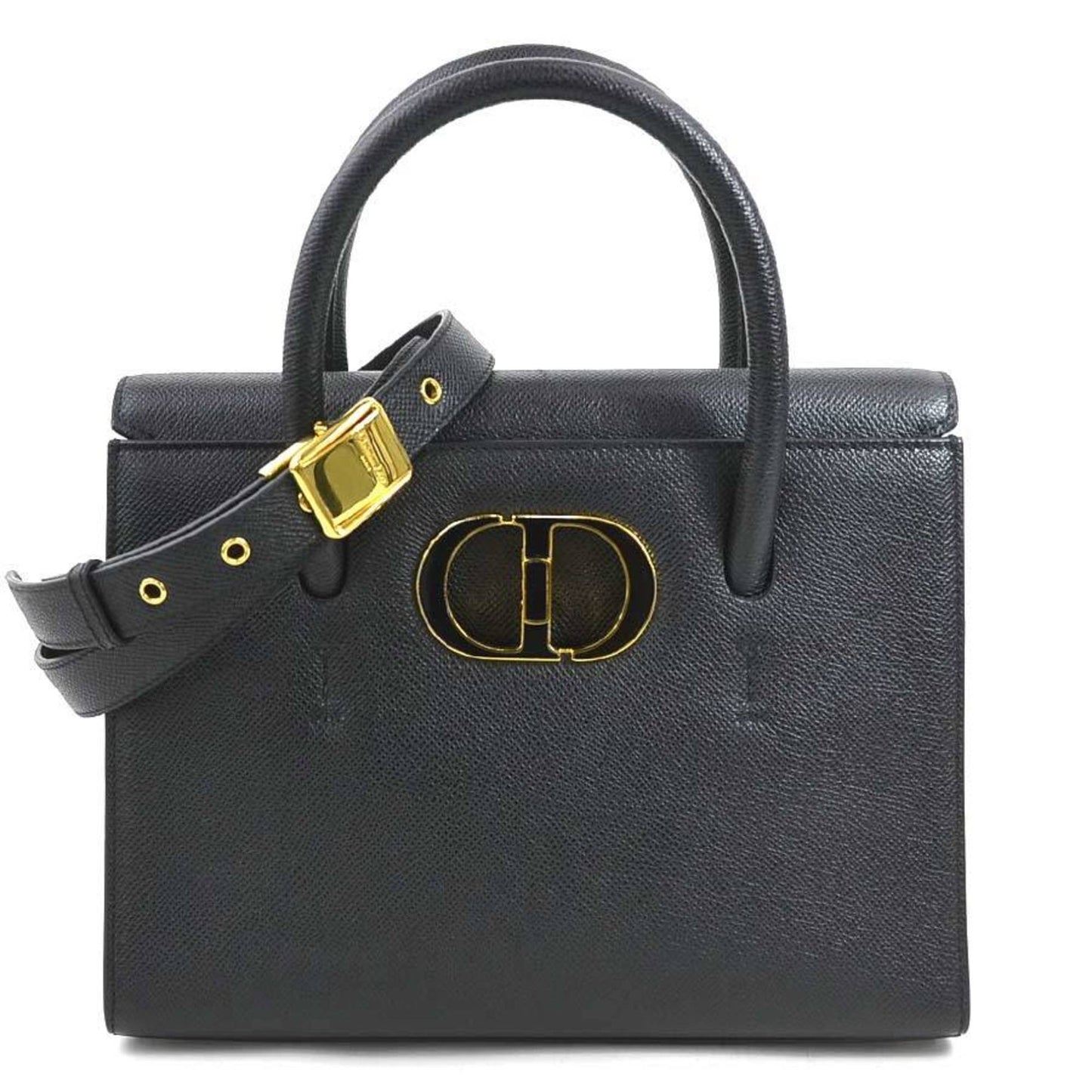 Christian Dior Black Leather Handbag Shoulder Bag Style 6