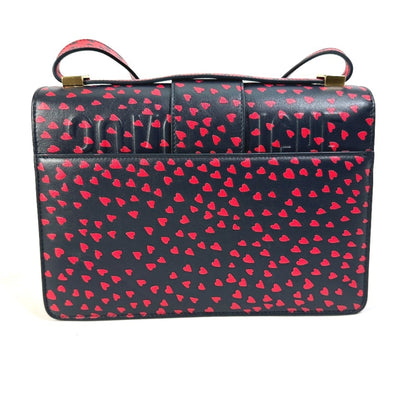 Christian Dior Black Red Color Leather Shoulder Bag