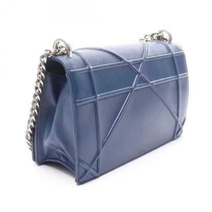 Christian Dior Blue Leather Shoulder Bag Style 6
