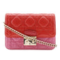 Christian Dior Pink Red Color Leather Shoulder Bag
