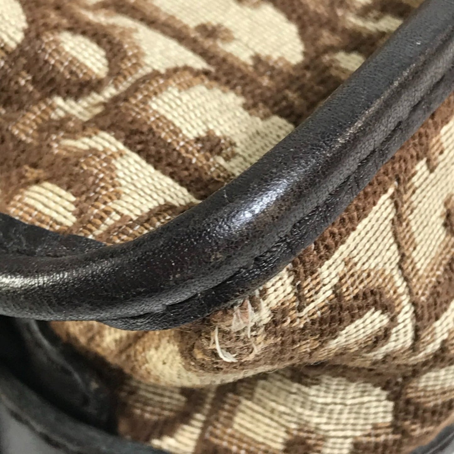 Christian Dior Beige Leather Shoulder Bag Style 2