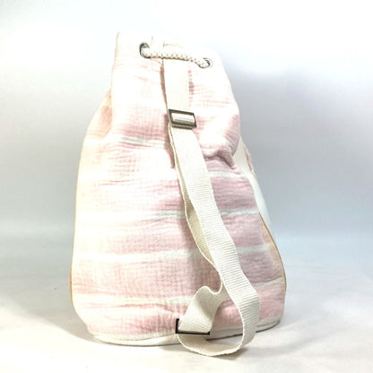 Chanel beach bag shoulder drawstring bag Shoulder Bag pink White
