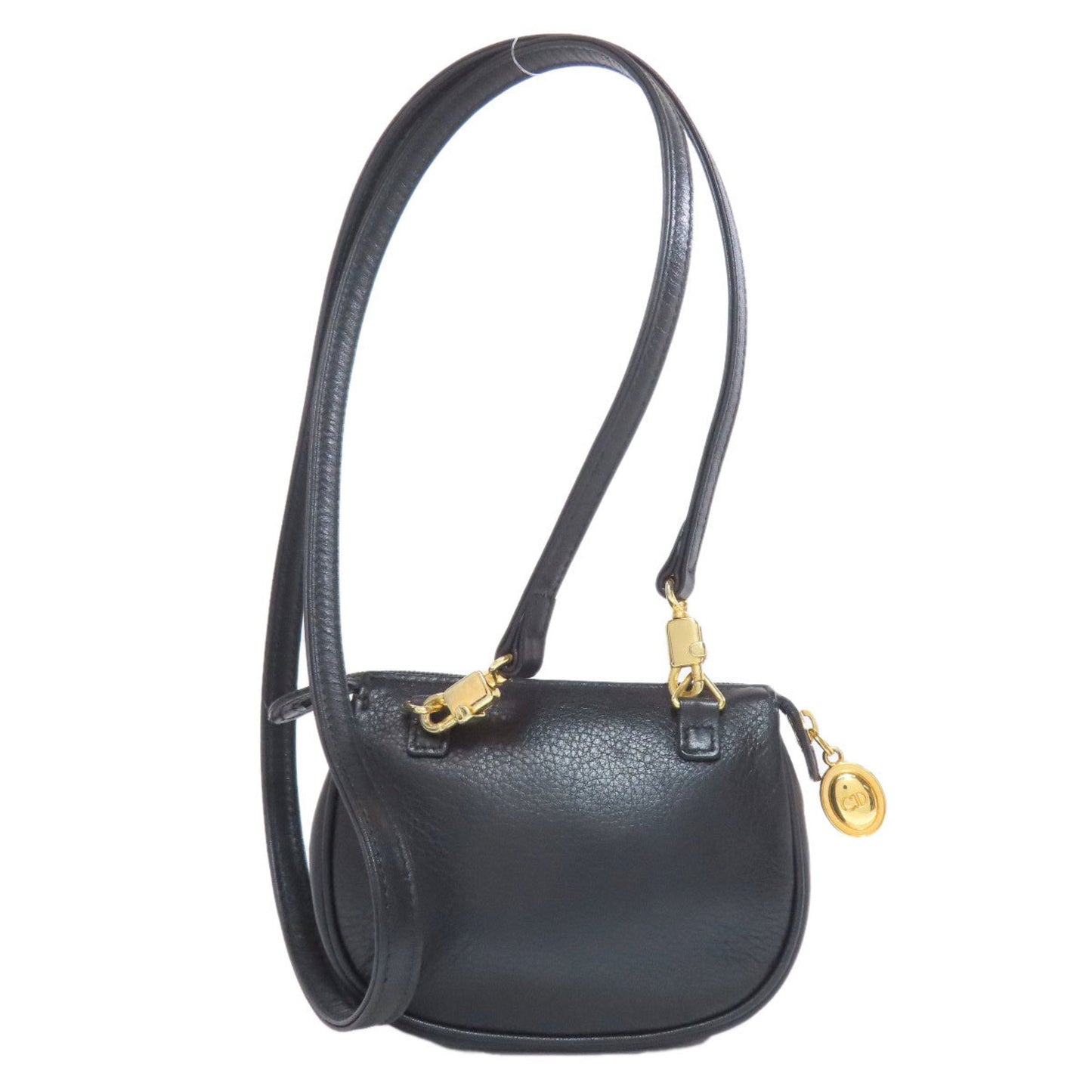 Christian Dior Black Leather Shoulder Bag Style 4