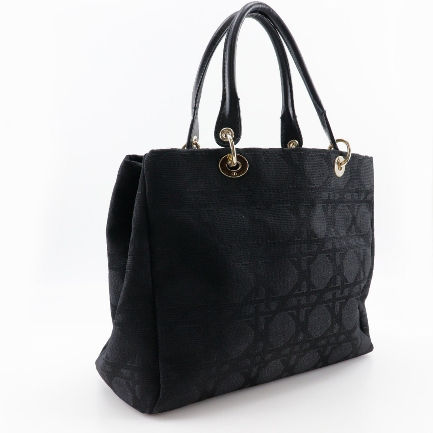 Christian Dior Black Nylon Canvas Tote Bag